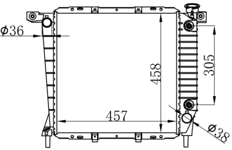 DPI 1062 For Ford Ranger 1985-1994 Mazda B2300 2.3L L4 AT 1062 OE E57H8005ACA Aluminum Radiator