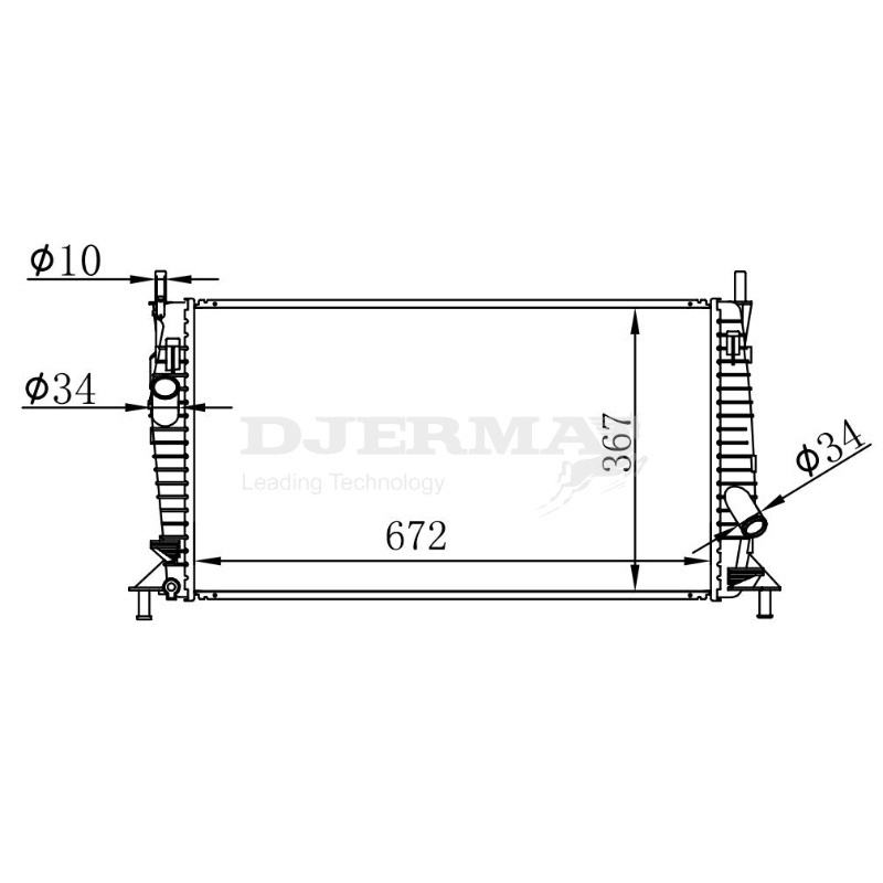 Djerma 1305492 Water Tank Radiator For Mazda 3 i S SP23 Mazdaspeed DPI 2696 New