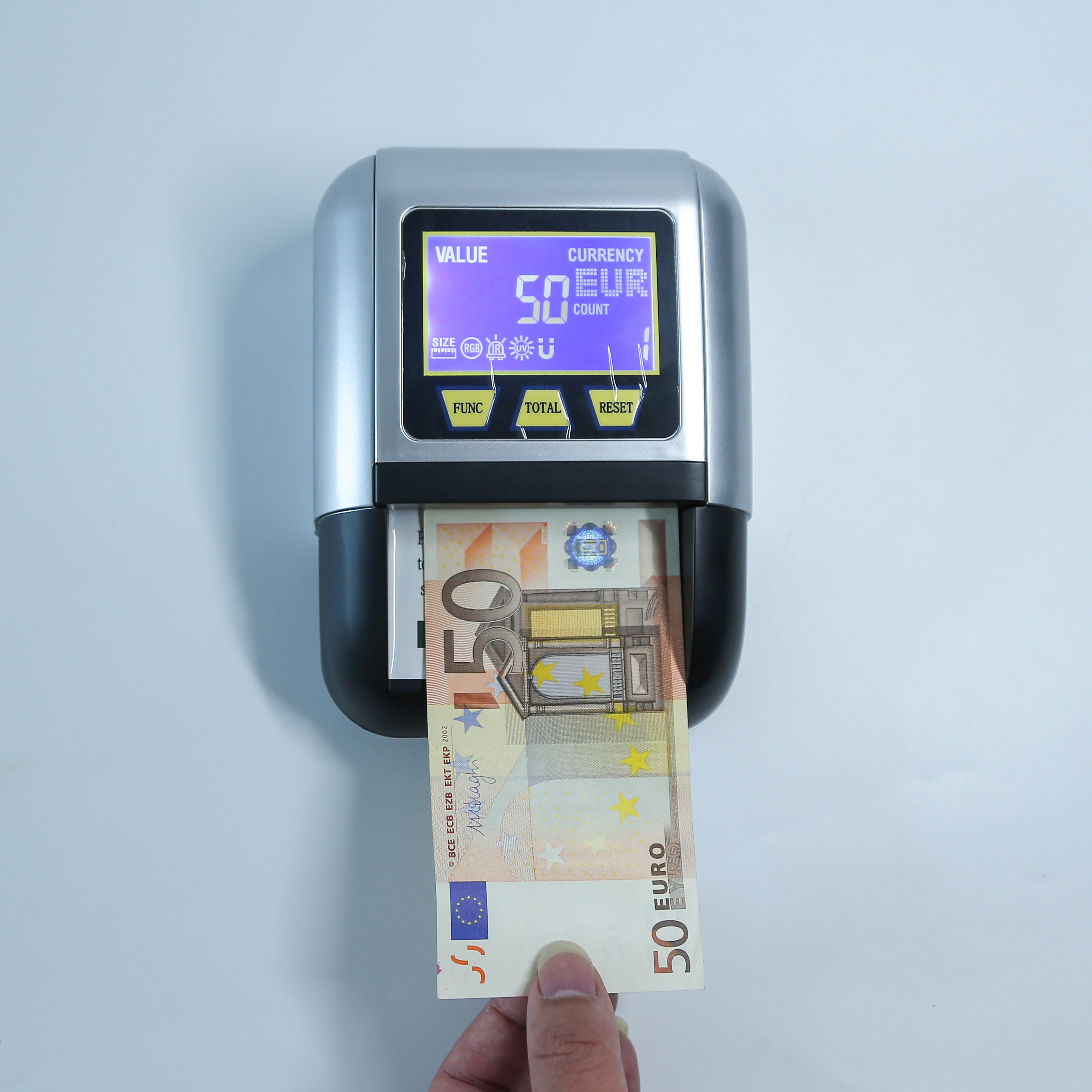 USD EURO Bill Counter Currency Counting Authenticating Machine Money Detector