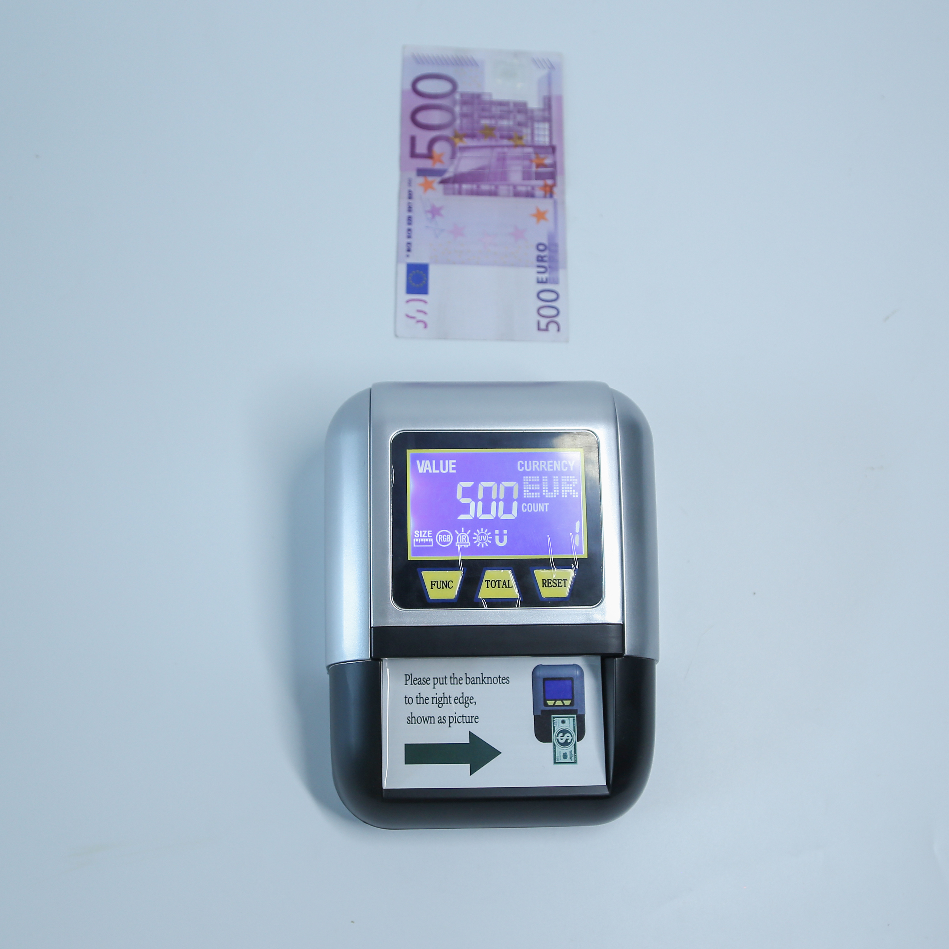 USD EURO Bill Counter Currency Counting Authenticating Machine Money Detector