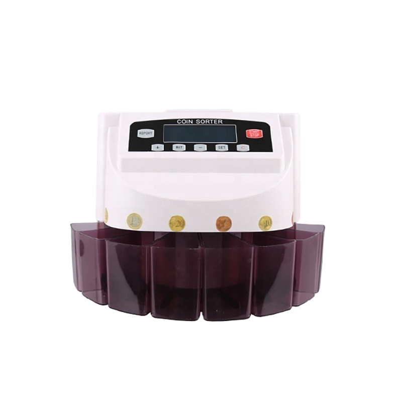 Multi-currency Coin Sorter Counter Machine with LED Display