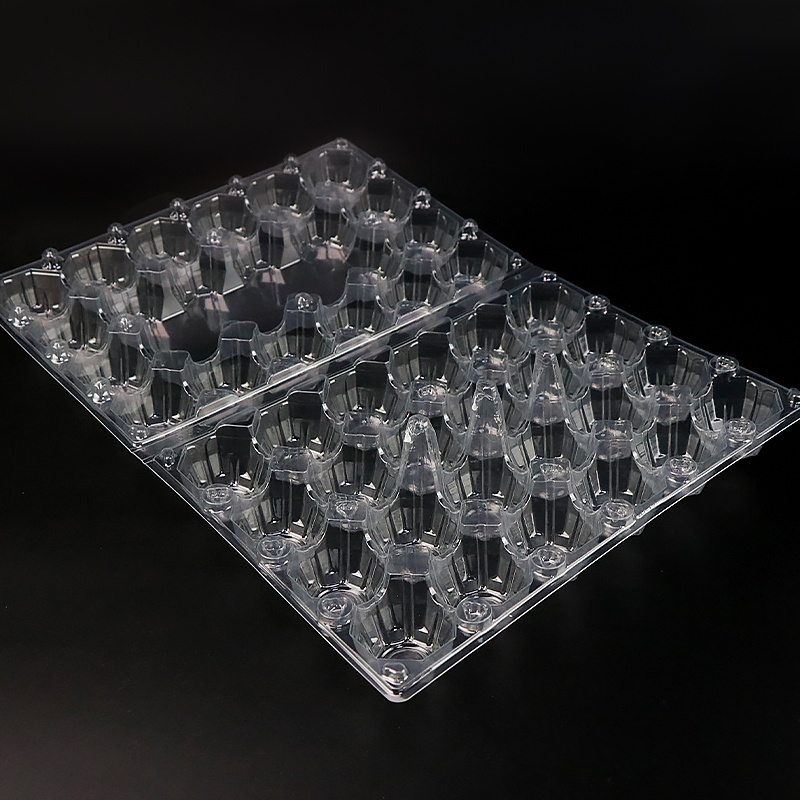 24 Holes Custom Reusable Wholesale Disposable Cheap Clear Blister Egg Trays