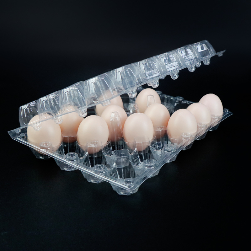 24 Holes Custom Reusable Wholesale Disposable Cheap Clear Blister Egg Trays