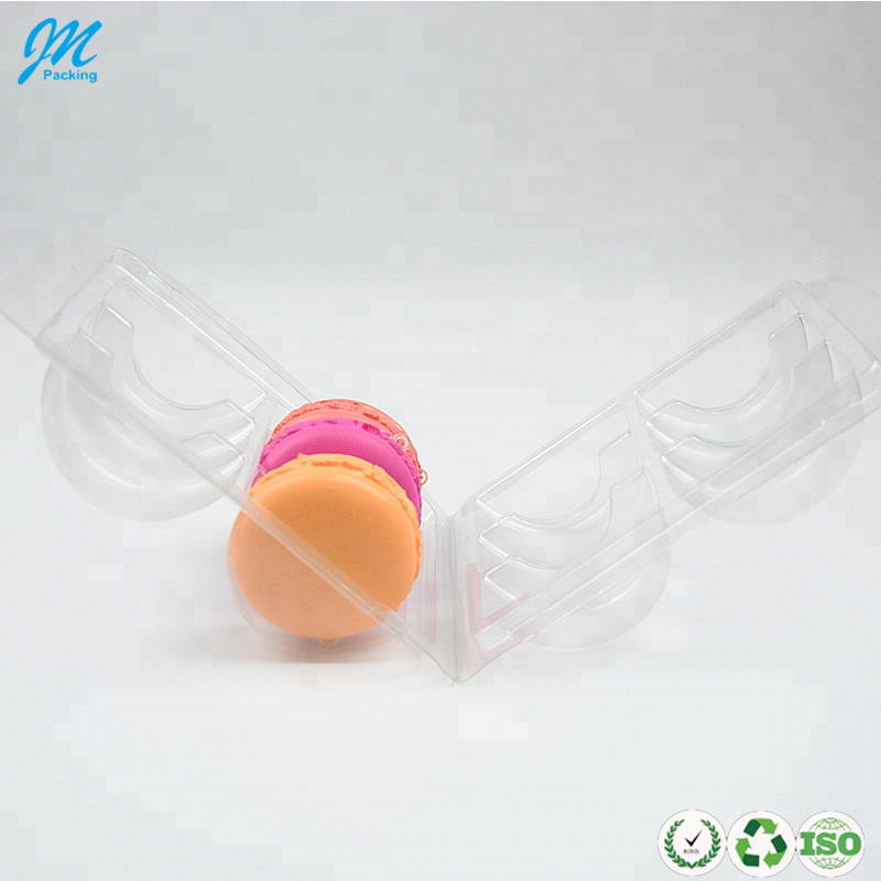 BRC factory Clear PET plastic 6 holes blister clamshell macaron packaging box