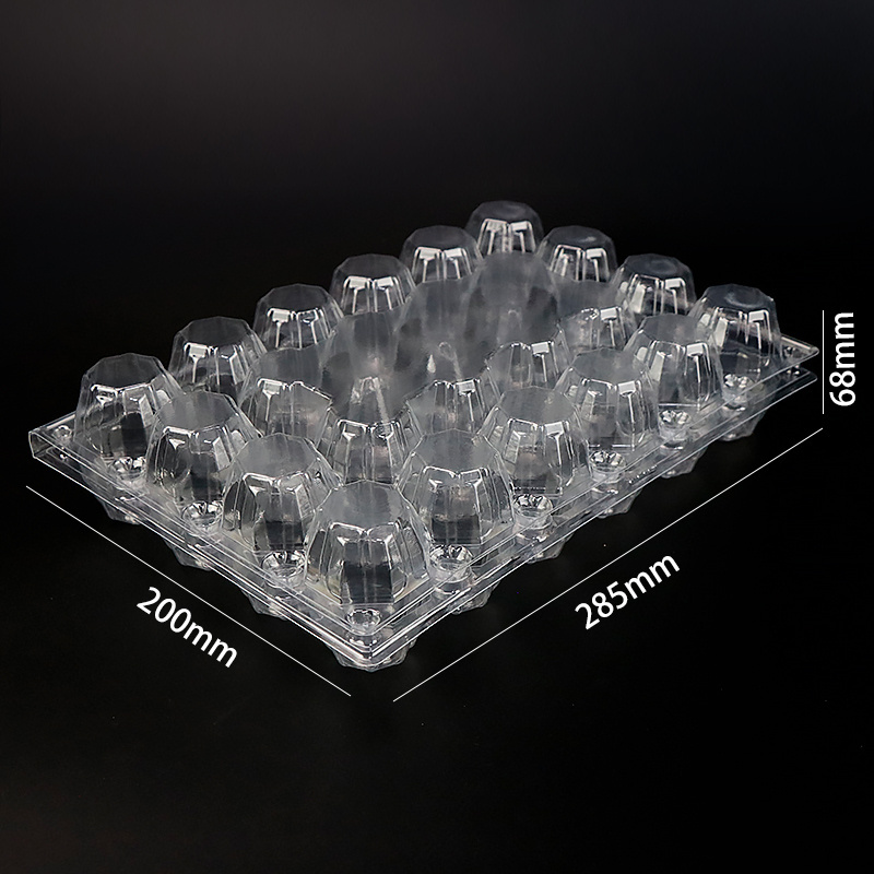 24 Holes Custom Reusable Wholesale Disposable Cheap Clear Blister Egg Trays