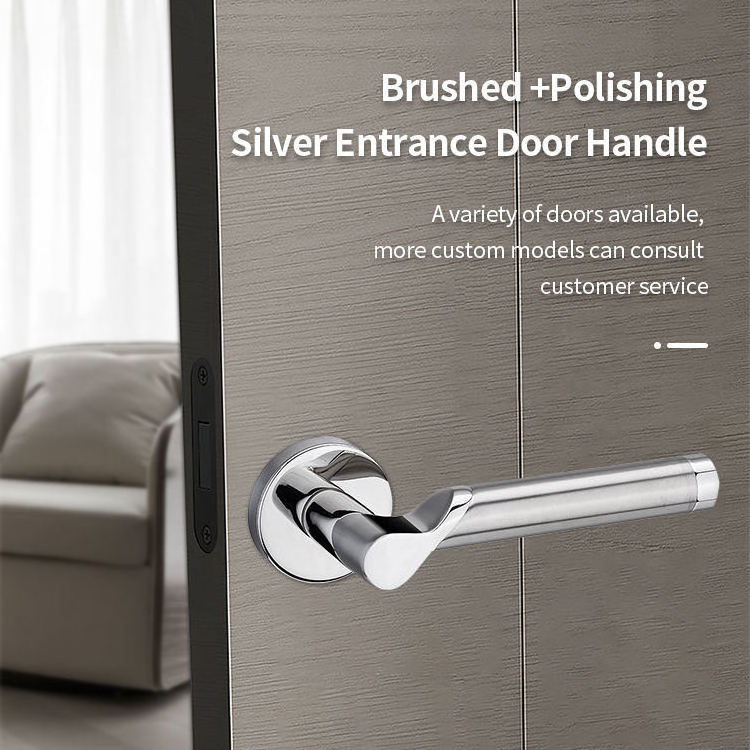 Door Handle Luxury Modern Kitchen Smart Aluminum Brass Internal Interior Glass Black Handle Lock Set Pull Door & Window Handles