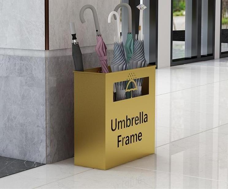 High Quality Indoor Office Hotel Umbrella Stand Metal Umbrellas Storage Rack Holder