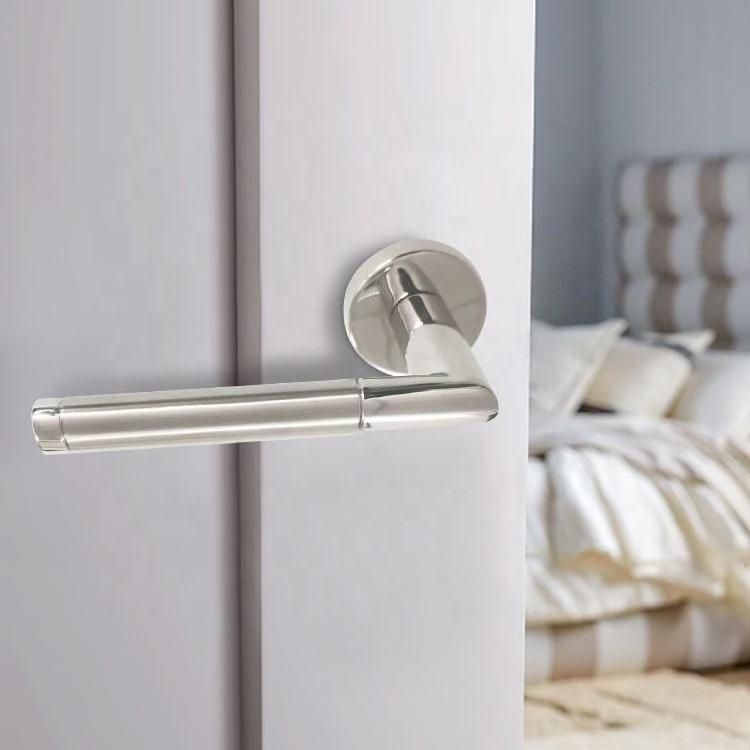 Door Handle Luxury Modern Kitchen Smart Aluminum Brass Internal Interior Glass Black Handle Lock Set Pull Door & Window Handles