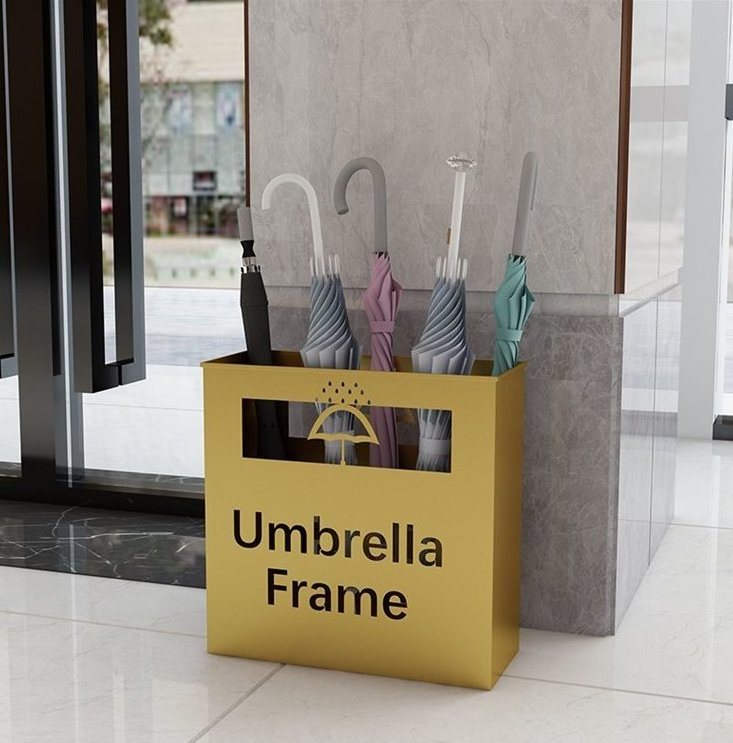 High Quality Indoor Office Hotel Umbrella Stand Metal Umbrellas Storage Rack Holder