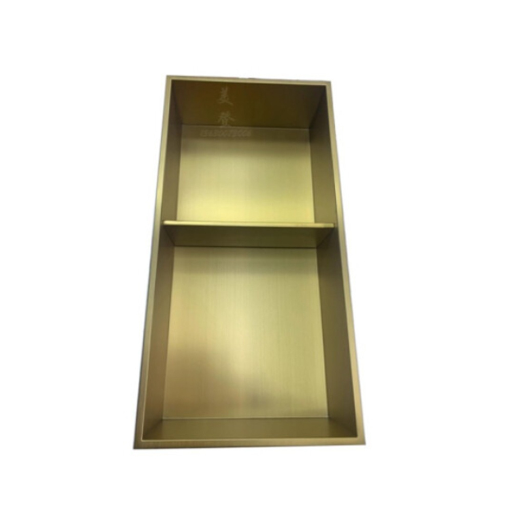 Customized North American Shower Niche SUS304 Double Shelf Bathroom Shower Niche bathroom wall niche