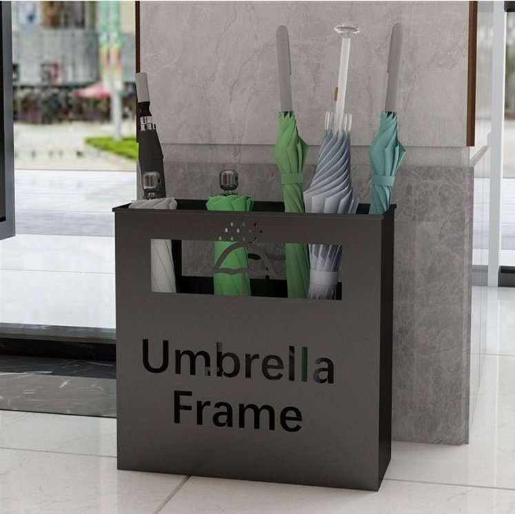 High Quality Indoor Office Hotel Umbrella Stand Metal Umbrellas Storage Rack Holder