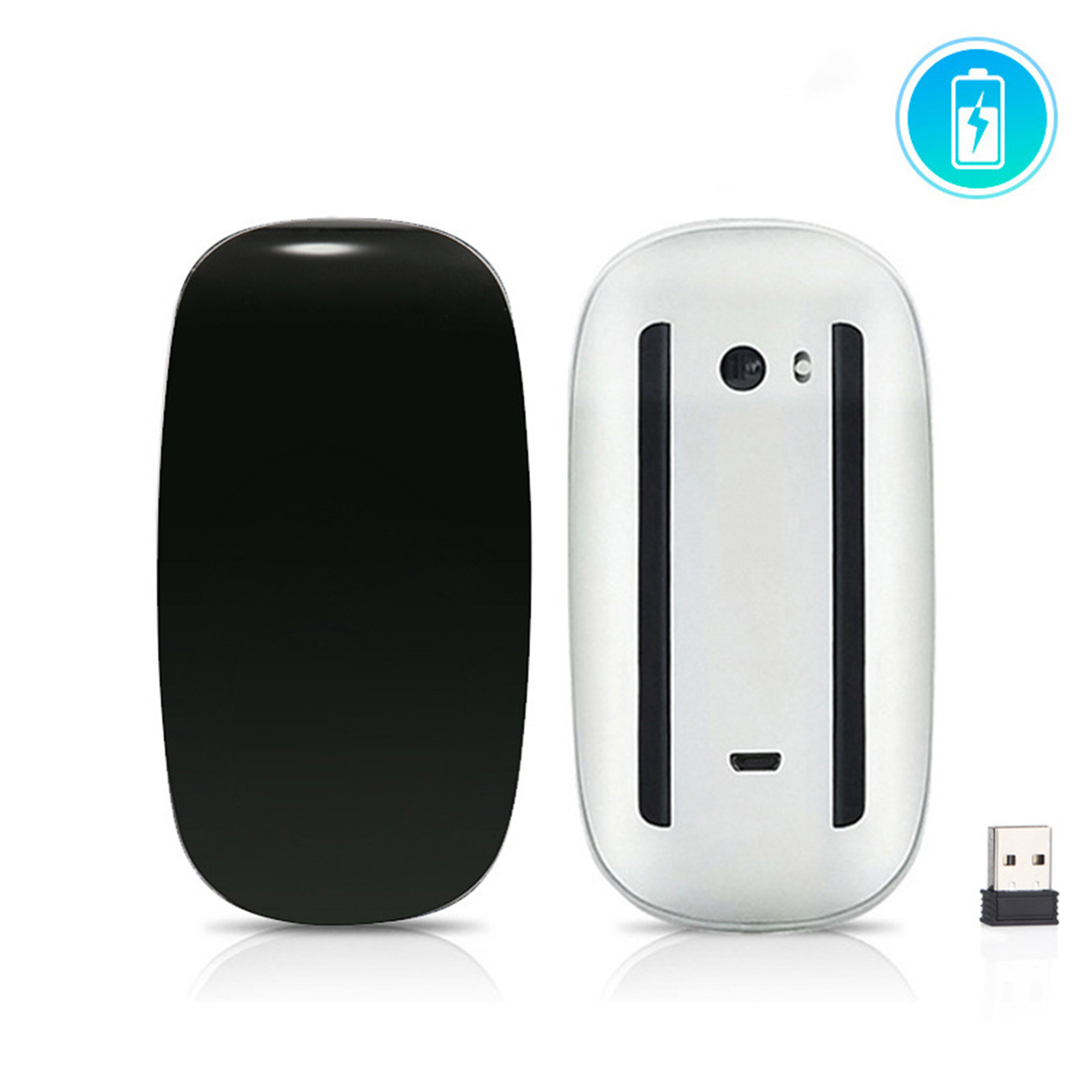 Silent 2.4g Rechargeable BT Wireless Mouse Gift Noiseless Rechargeable Wireless Computer touch Mouse for Apple