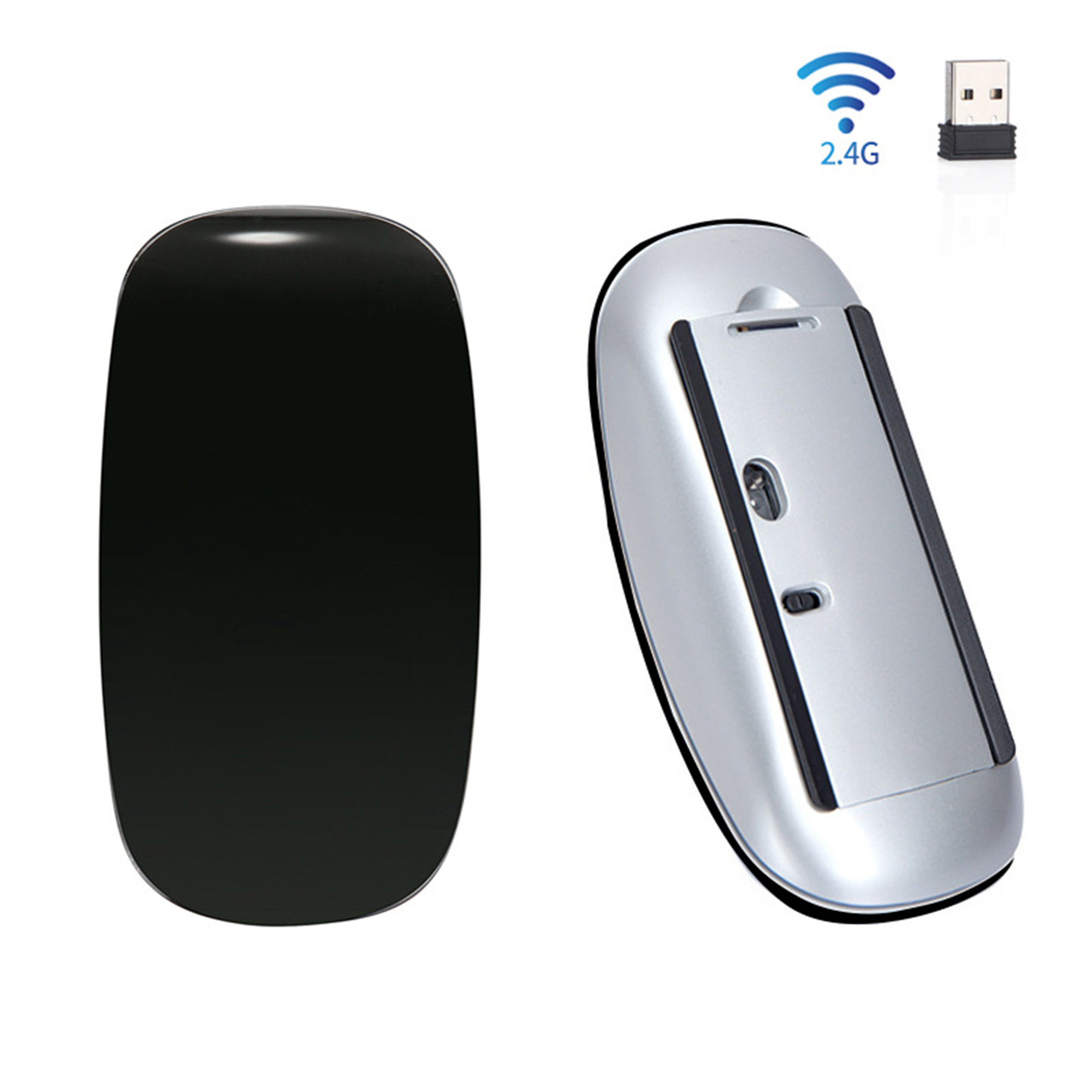 Silent 2.4g Rechargeable BT Wireless Mouse Gift Noiseless Rechargeable Wireless Computer touch Mouse for Apple