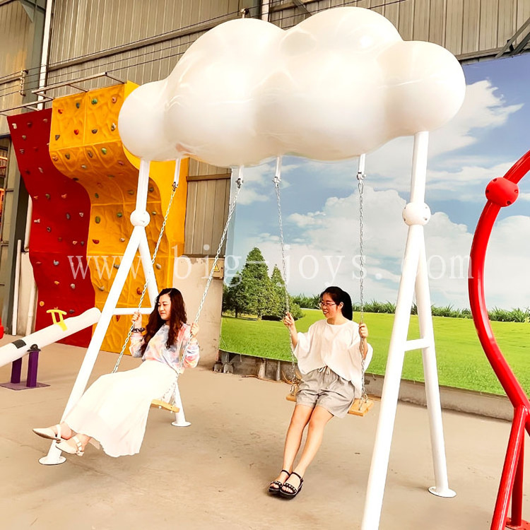 Cloud Swing Children's Outdoor Unpowered Amusement Equipment for Sale Luminous decorative equipment Factory direct sales