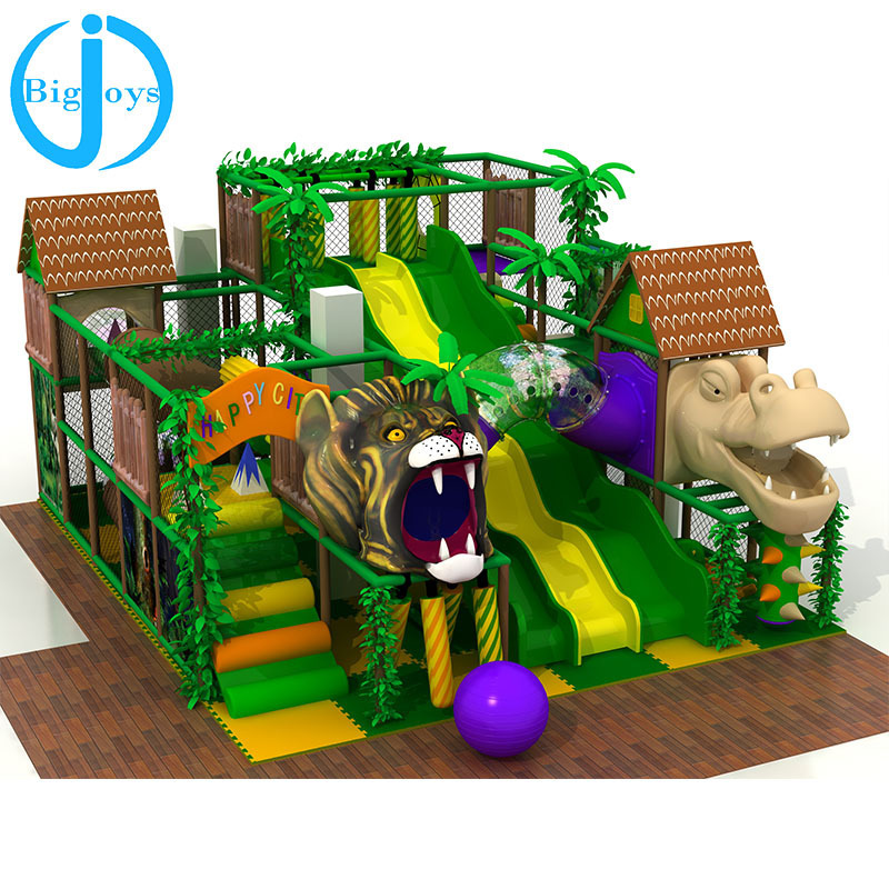 Softplay jungle theme kids indoor playground equipment for sale