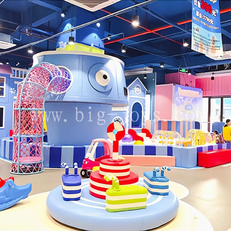 Children's playground supporting equipment mini carousel soft game factory on sale latest design accessories wholesale