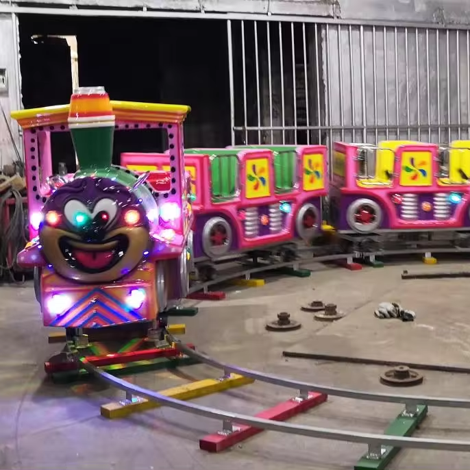 Thomas Train Track Ride Electric Train on Kids Electric Mini Train Amusement Kiddie Rides  with lights