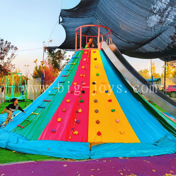 Volcano climbing inflatable game slide combination adventure center children's playground Climbing and expanding game equipment