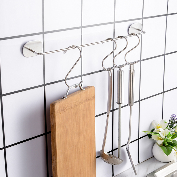 Kitchen wardrobe S-shaped metal hook wardrobe hat hook cross bar hook