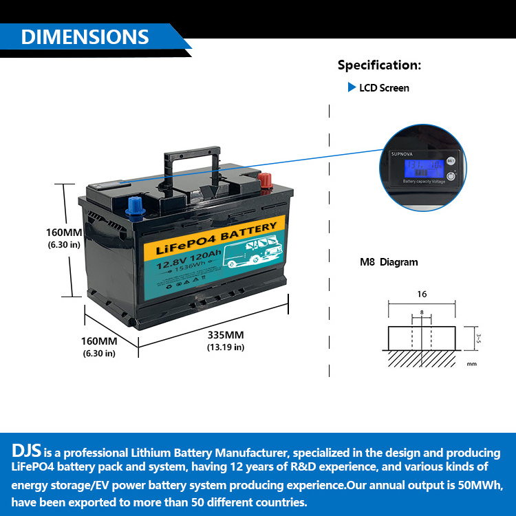 Caravan Deep Cycle Lithium Battery 12V 200Ah 100Ah 120Ah li fe po battery lifepo4