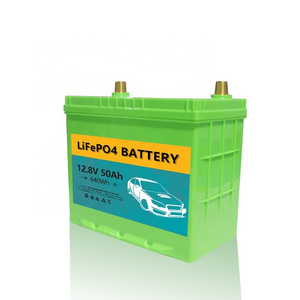 12V 50Ah Light Weight Small Size LiFePO4 Battery for Starting Car Lithium Battery 800CCA 10C Automobile Starter Battery Pack