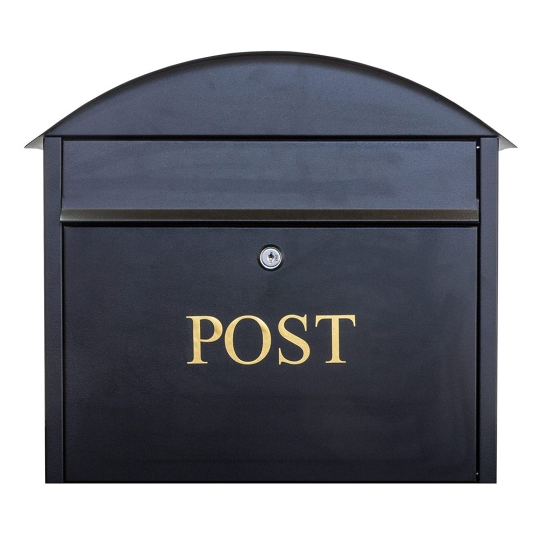 DongJi Metal Fabrication Wall Mounted Letter Box with Folding Sloped Roof Stainless Steel MailBox Outside Post Metal Enclosure