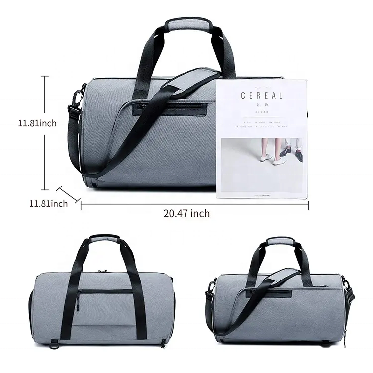 New Style Custom LOGO Multi-Functional Carry-on Waterproof Travel Weekender Shoe Compartment Sports Gym Duffel Bag