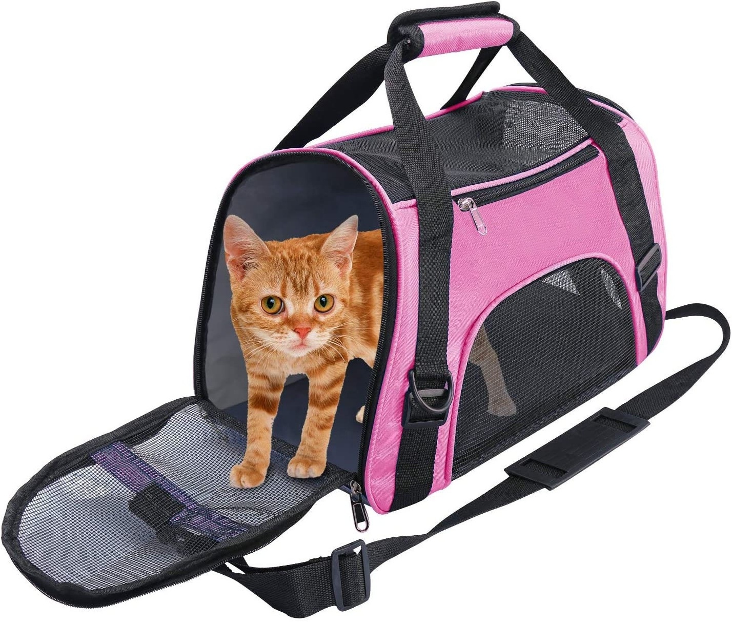 Travel Small Dogs Puppies Cat Pet Carrier Airline Approved Soft Sided Collapsible Top Loading Cat Bag Carrier