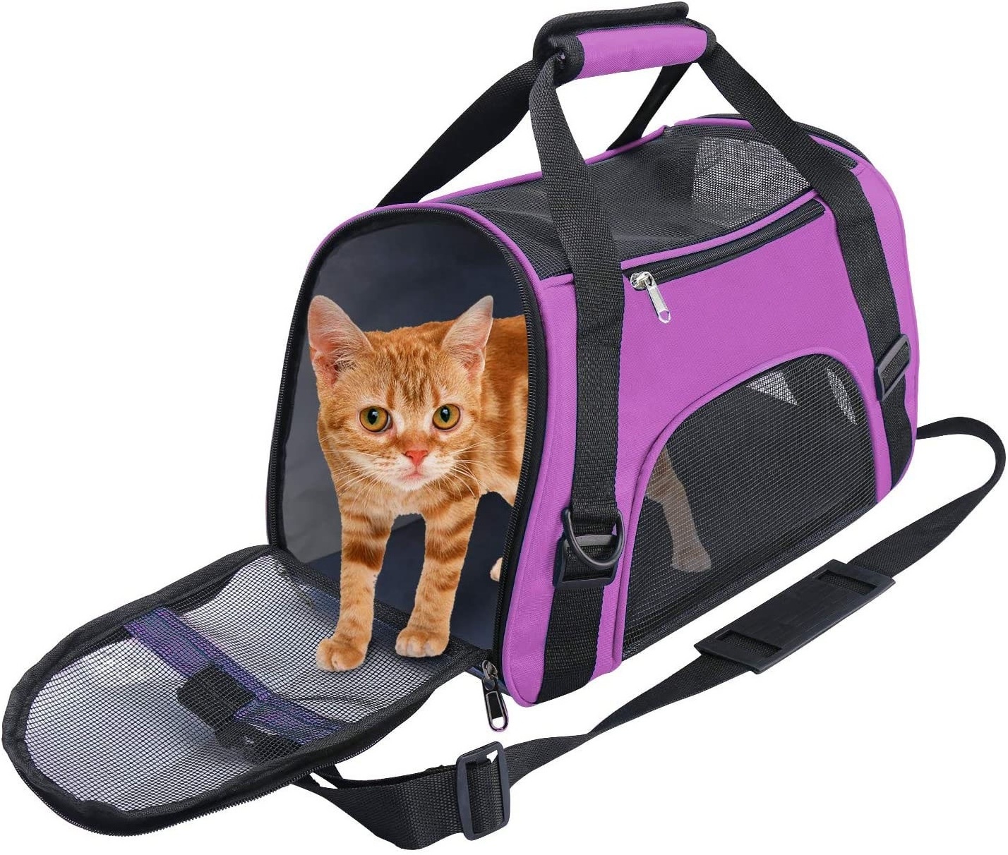 Travel Small Dogs Puppies Cat Pet Carrier Airline Approved Soft Sided Collapsible Top Loading Cat Bag Carrier