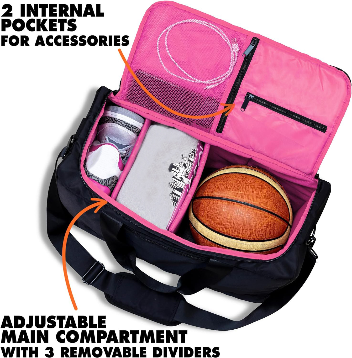 Large Capacity Multi Functional Travel Ball Shoe Sports Gym Basketball Bag Sports Duffel Bag