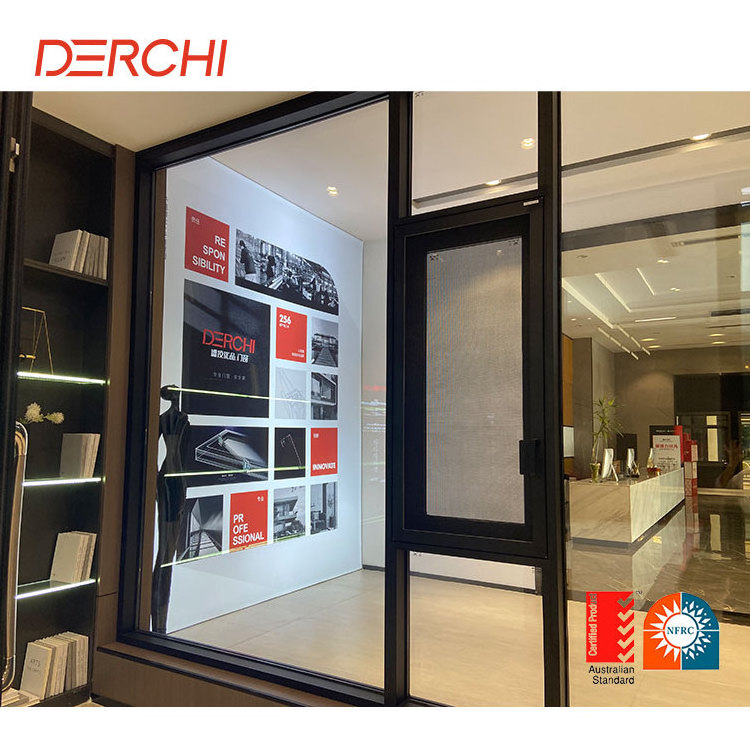 DERCHI Prefabricated casement windows aluminium double glazing tilt and turn window for canada