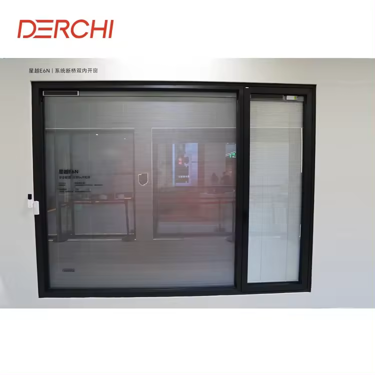 NFRC Certified Low E Tempered Glass Aluminum Hurricane Impact European Tilt And Turn Swing Windows casement windows