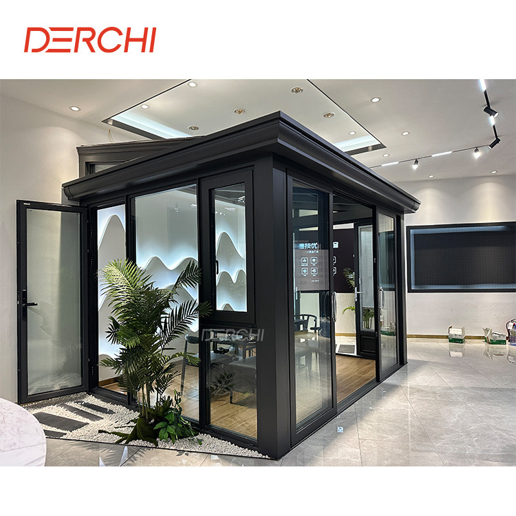 Modern Prefabricated House Free Standing Sunroom Summer Outdoor Garden Glass Houses