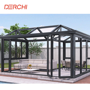 Modern design Outdoor aluminium glass sunroom garden veranda sun room solarium free standing sun room