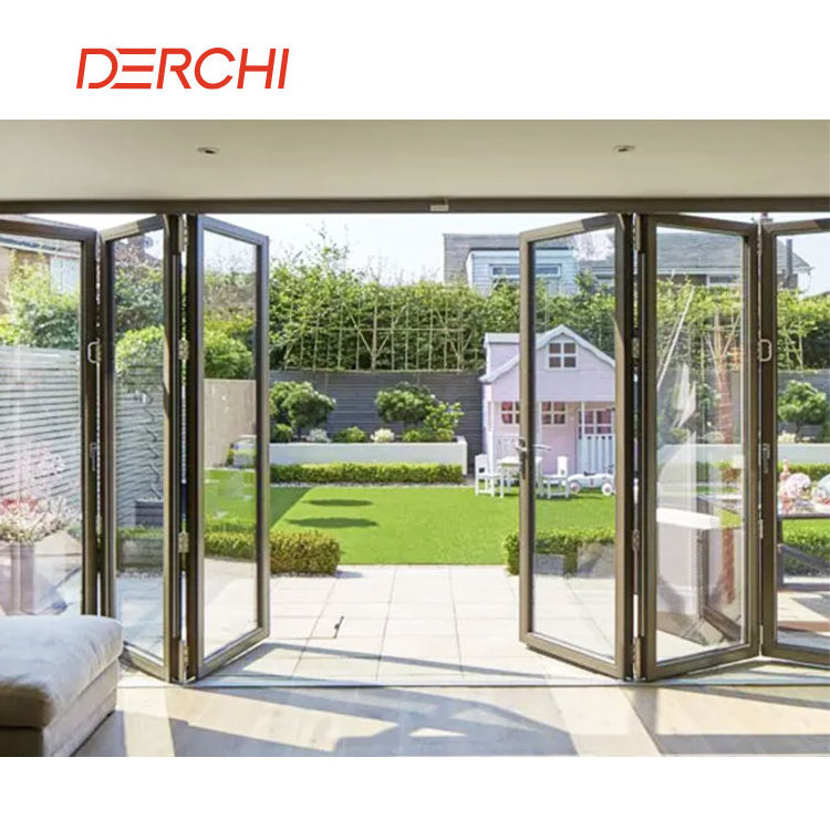 Best replacement exterior soundproof aluminum glass folding/ bifold/ bi folding/ accordion bi-fold patio doors