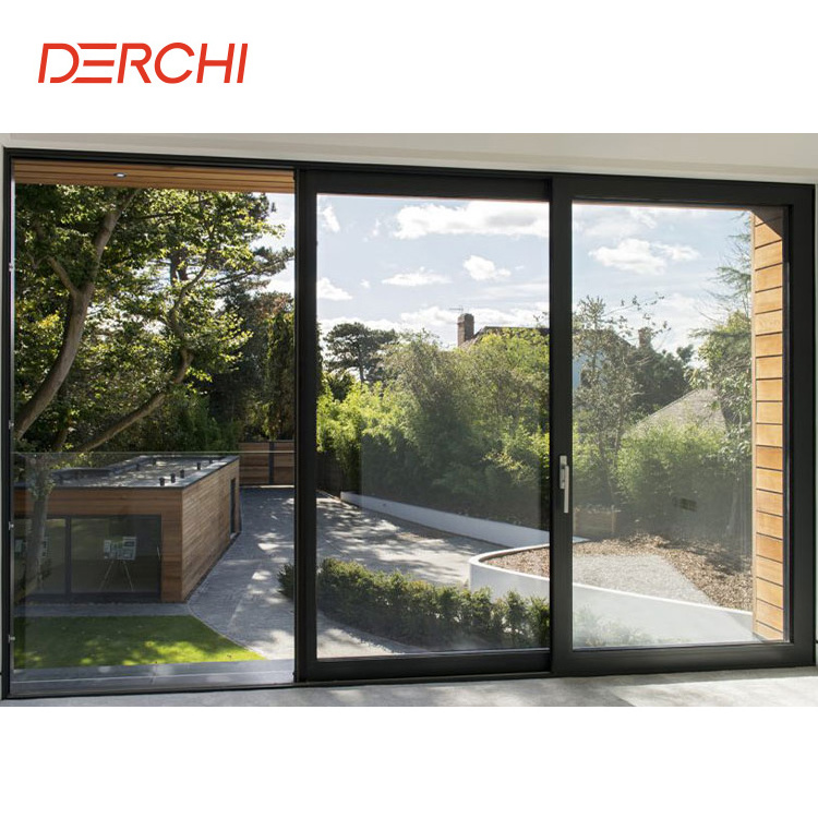 Hurricane Impact Aluminum Slide Door for balcony double Big tempered glass sliding doors