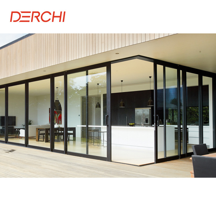 Hurricane Impact Aluminum Slide Door for balcony double Big tempered glass sliding doors