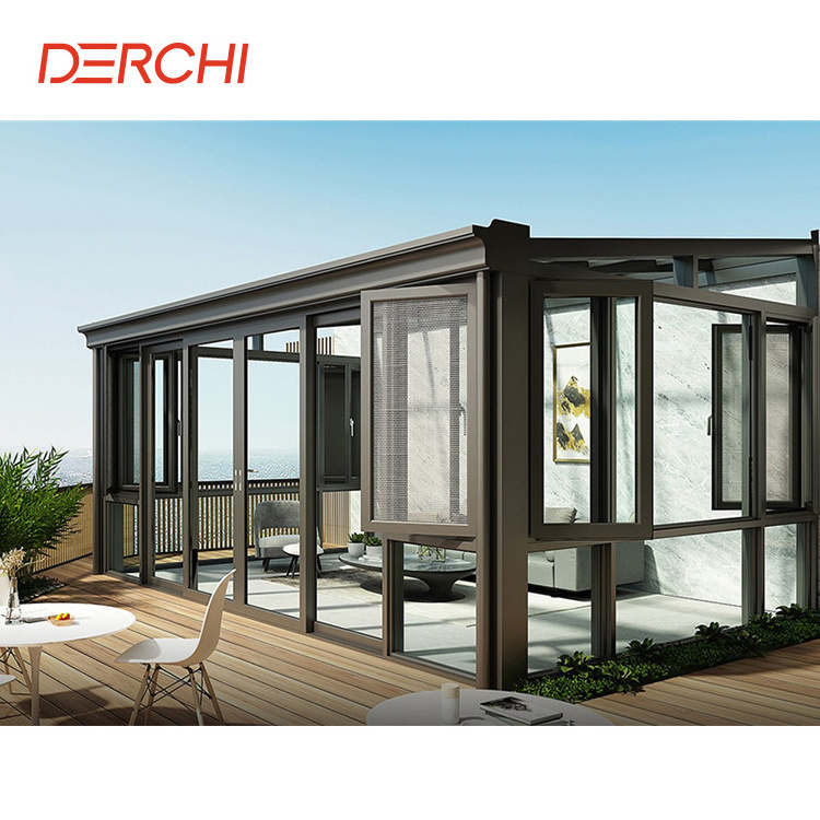 Modern Prefabricated House Free Standing Sunroom Summer Outdoor Garden Glass Houses