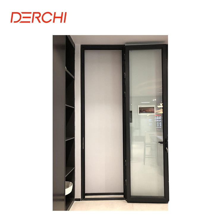 Soundproof thermal insulation security swing door aluminum double glass french casement door