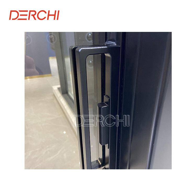 NFRC Hurricane Proof Bulletproof Impact 4 Panel Tracks Large Balcony Sliding Glass Door Glass Aluminum Sliding Doors