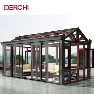 Customized Outdoor Aluminum Winter Garden Room House Glass Sunrooms