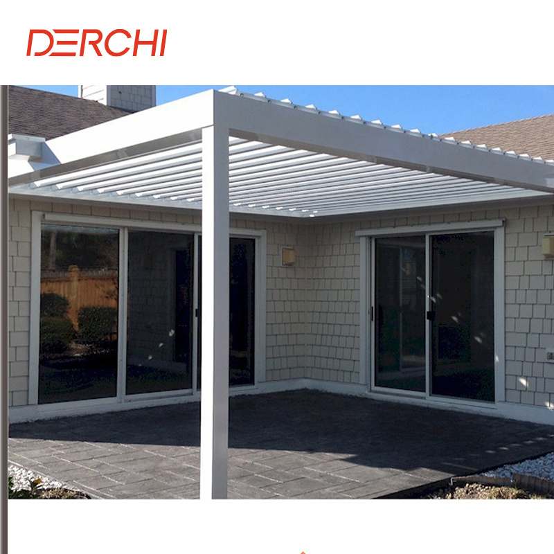 Oem Service Roof Pergola Kits Gazebo Bioclimatique Aluminium Pergola With Led Light