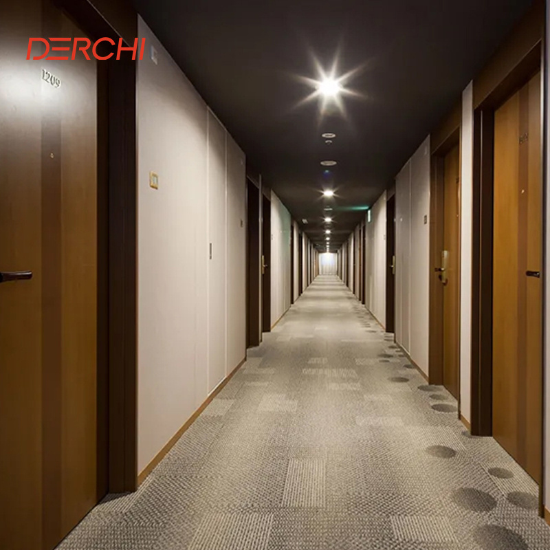 DERCHI New Type Fire Rated Soundproof Wooden Casement  Door