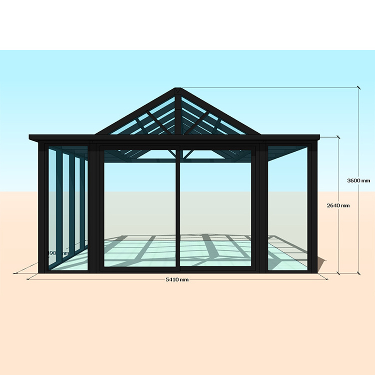 Customized Outdoor Aluminum Winter Garden Room House Glass Sunrooms