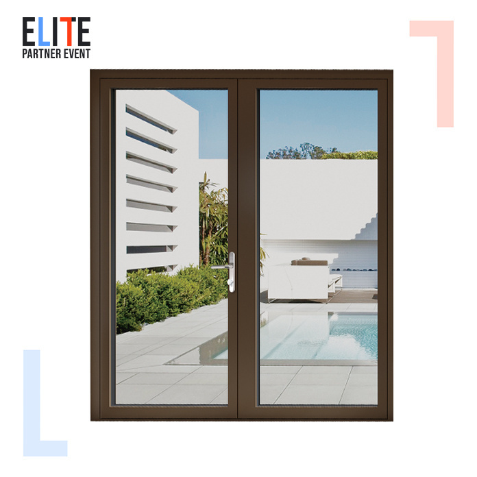 Exterior Entry Doubl Door Design Aluminum French Double Swing Casement Door