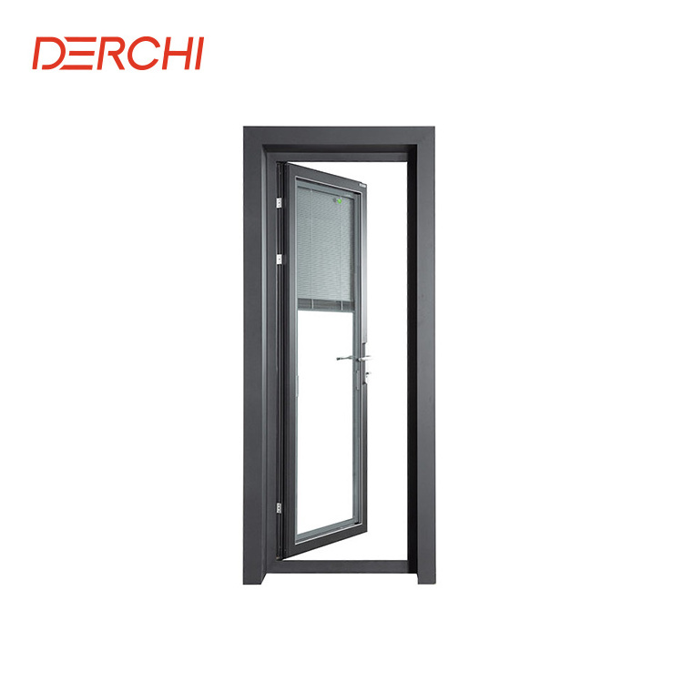 Commercial high impact Swing entry doors with mosquito net thermal break aluminum casement door