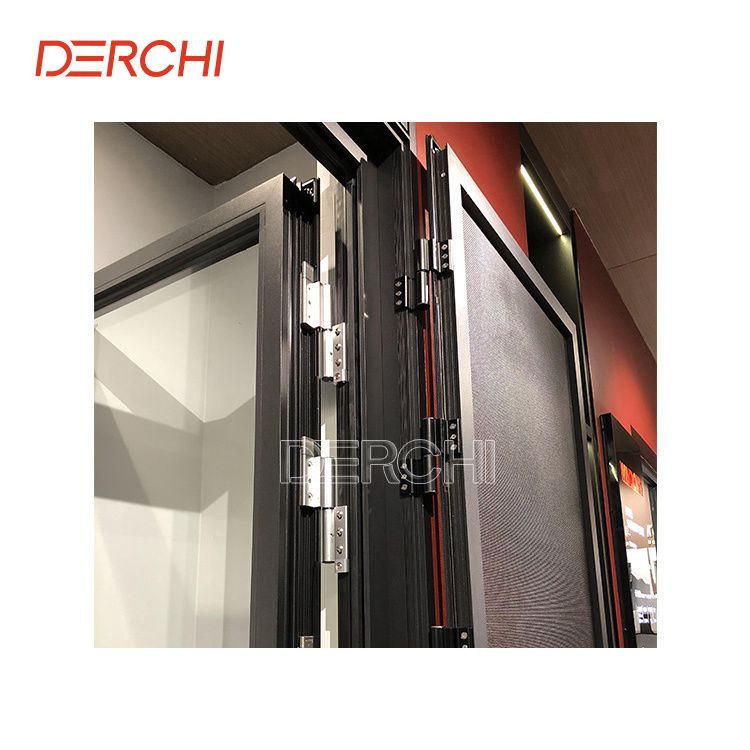 Commercial high impact Swing entry doors with mosquito net thermal break aluminum casement door