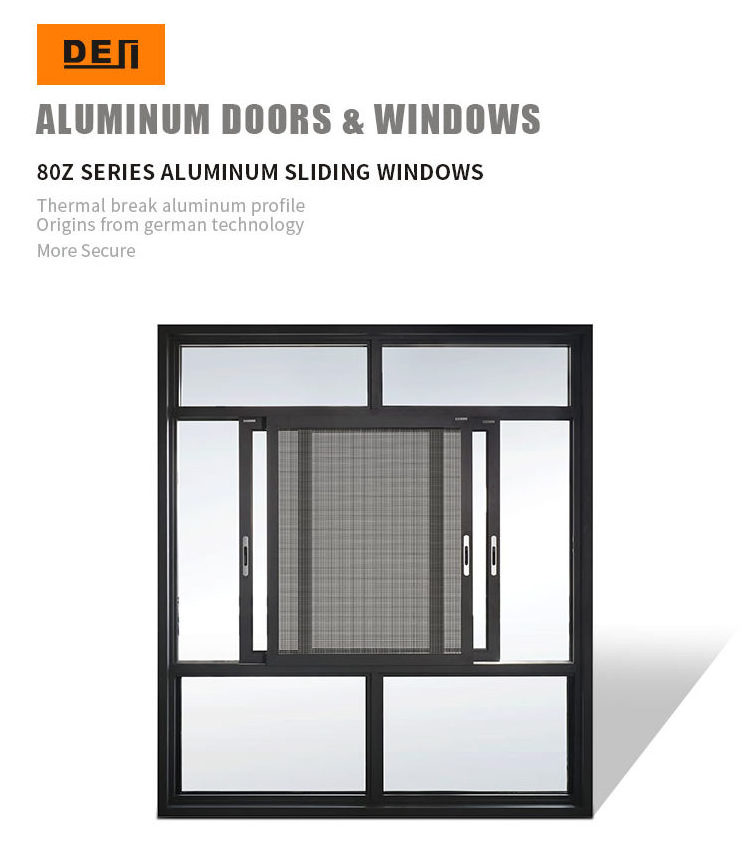 Simple Design Fenetre Aluminum Glass Sliding Window/Casement Windows