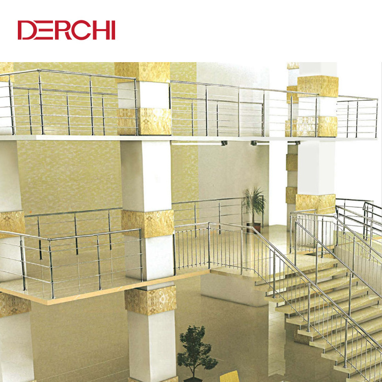 Professional Custom  Balustrade glass railing stainless steel stair handrail