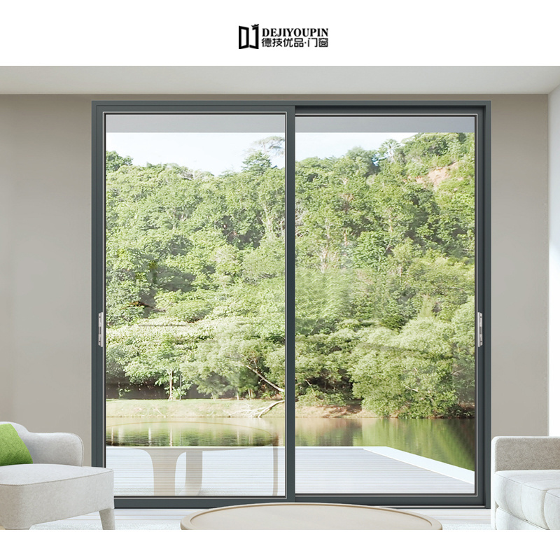 PVC Quality Superior DJYP D136Z 2019 modern aluminum glass sliding door designer doors front doors manufacturer